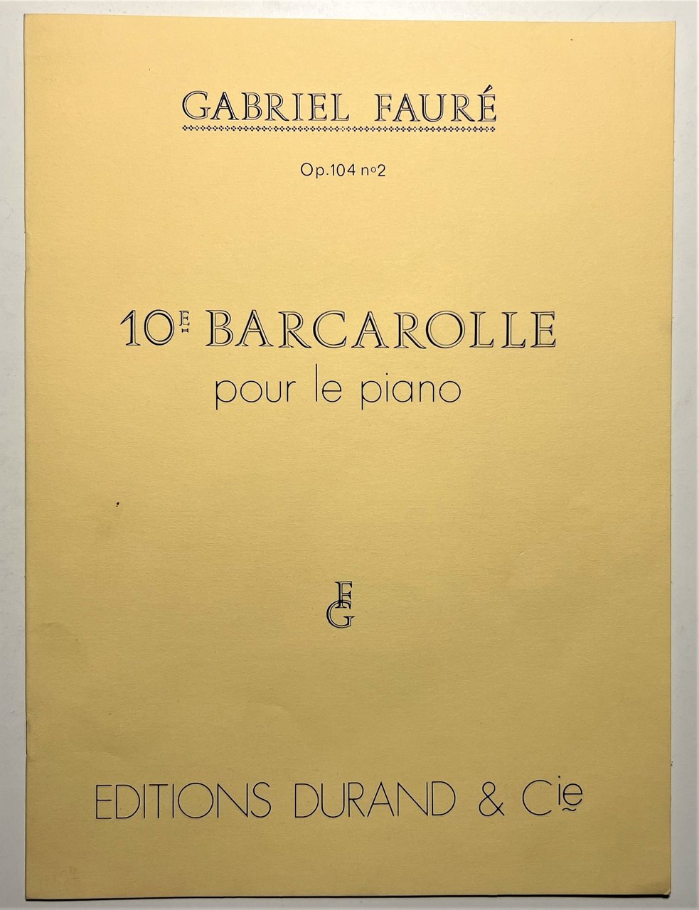 Spartiti - Gabriel Fauré - Op. 104 N. 2 - …