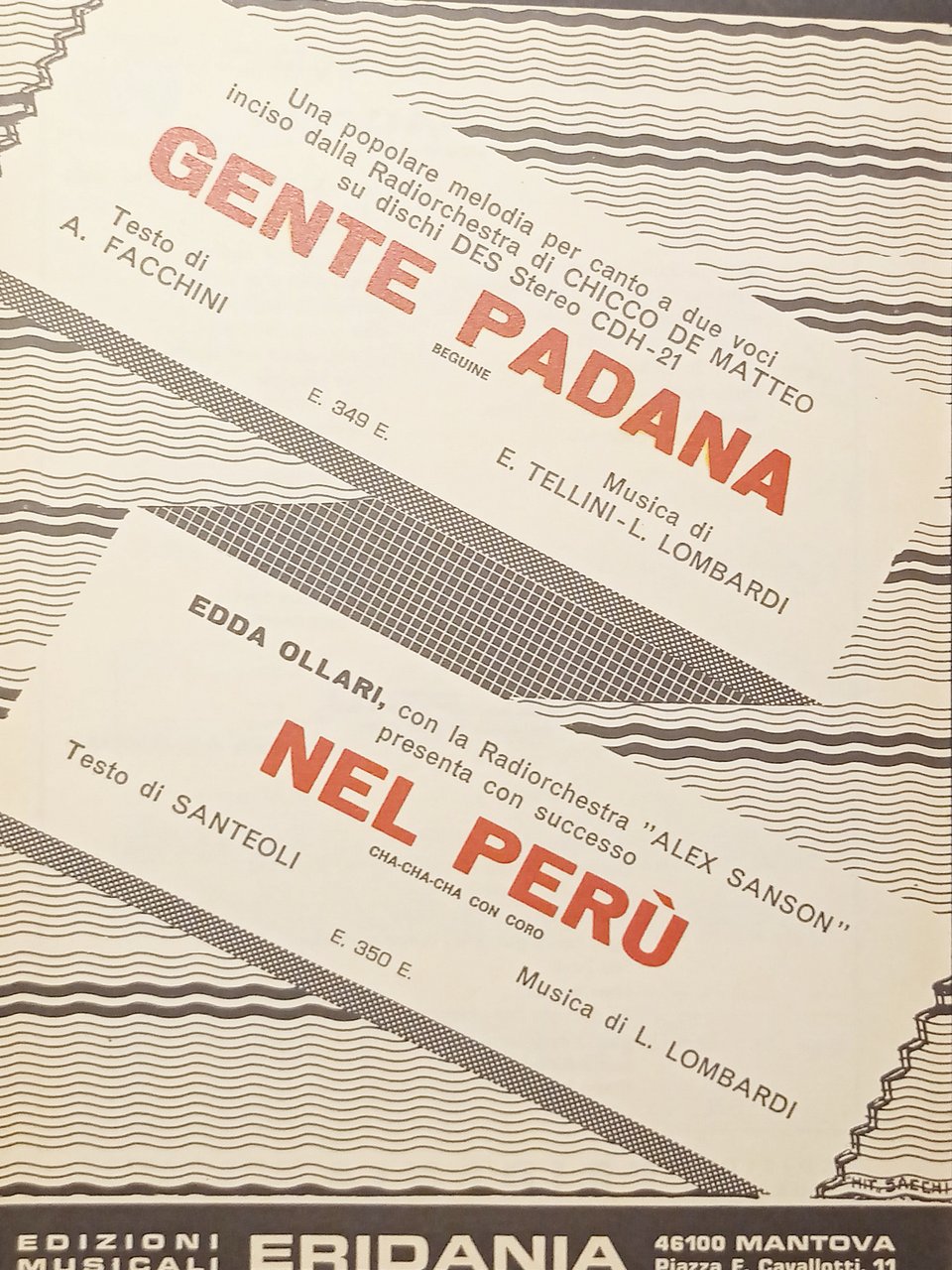 Spartiti - Gente Padana (Beguine) - Nel Perù (Cha Cha … | Immagine principale