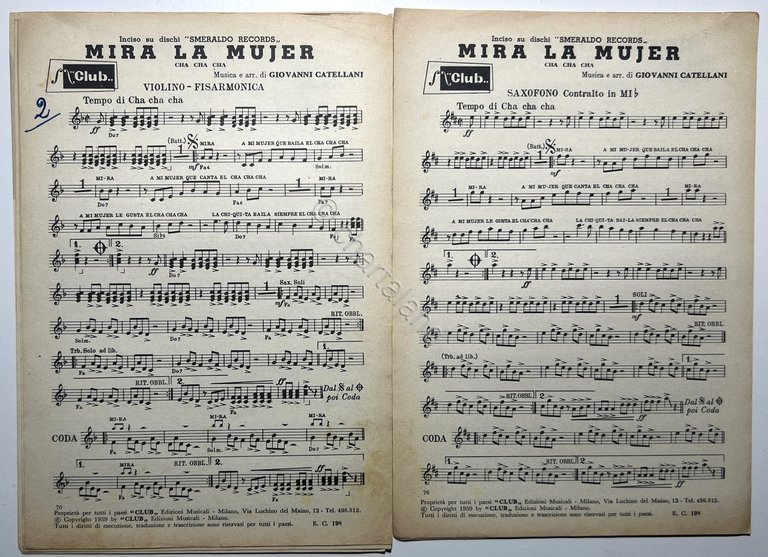 Spartiti - Giovanni Catellani - Rock for Perez - Mira … | Immagine Gallery 3