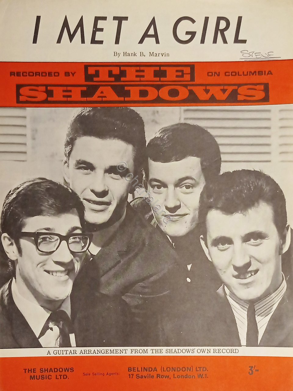 Spartiti - I met a Girl - By Hank B. …