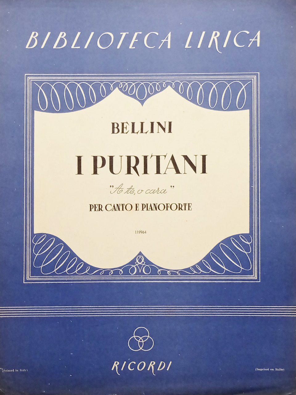 Spartiti - I Puritani di V. Bellini - Romanza per … | Immagine principale