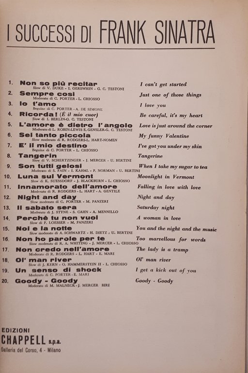 Spartiti - I Successi di Frank Sinatra - ed. 1965 … | Immagine Gallery 3