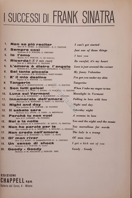Spartiti - I Successi di Frank Sinatra - ed. 1965 … | Immagine Gallery 4