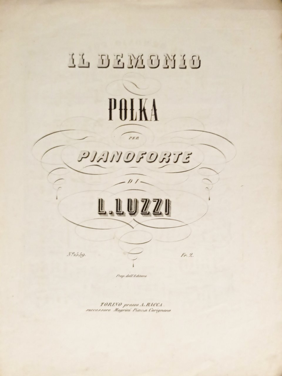 Spartiti - Il Demonio - Polka per Pianoforte di L. … | Immagine principale