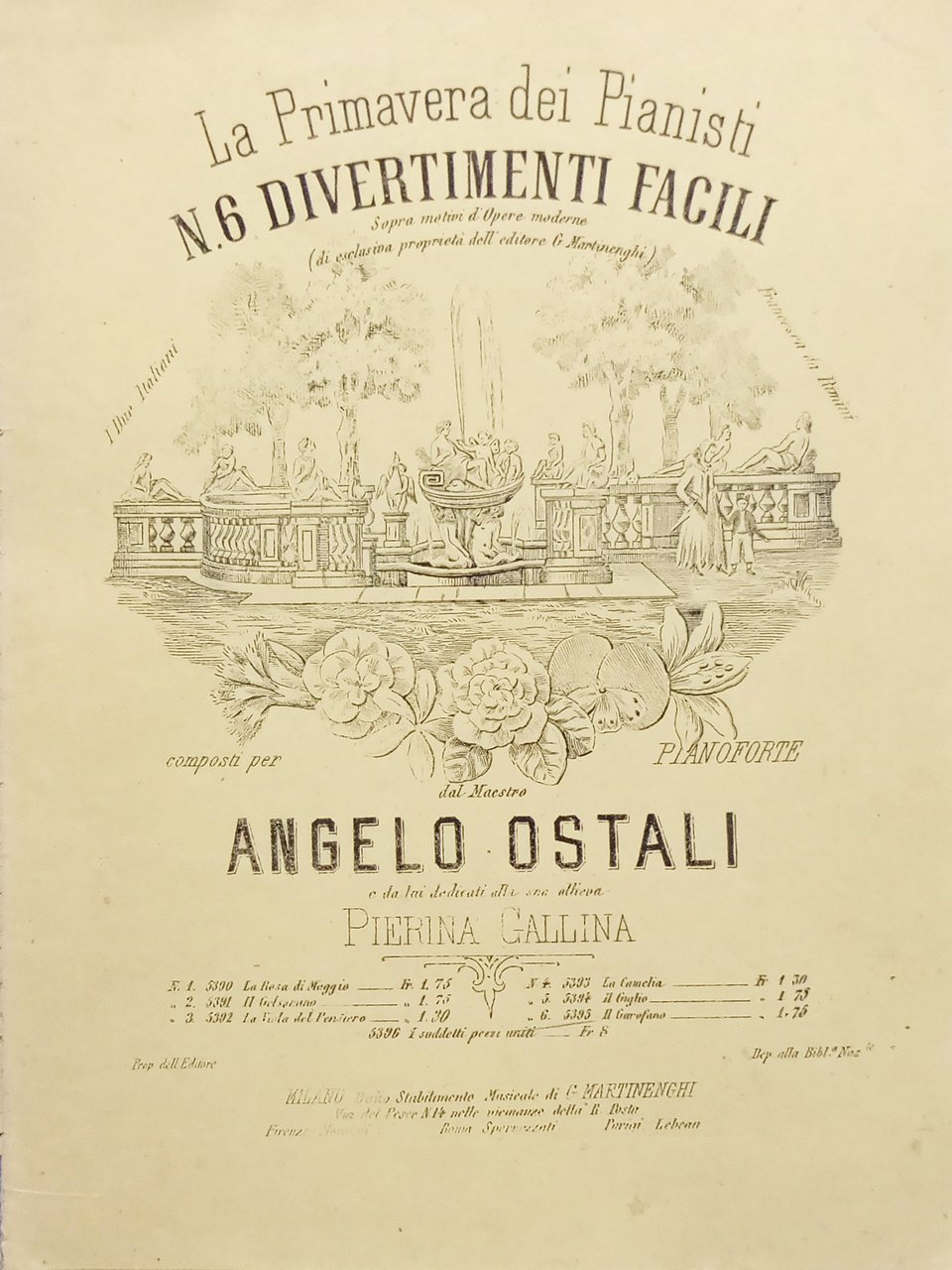 Spartiti - Il Garofano - Divertimento per Pianoforte di Angelo …