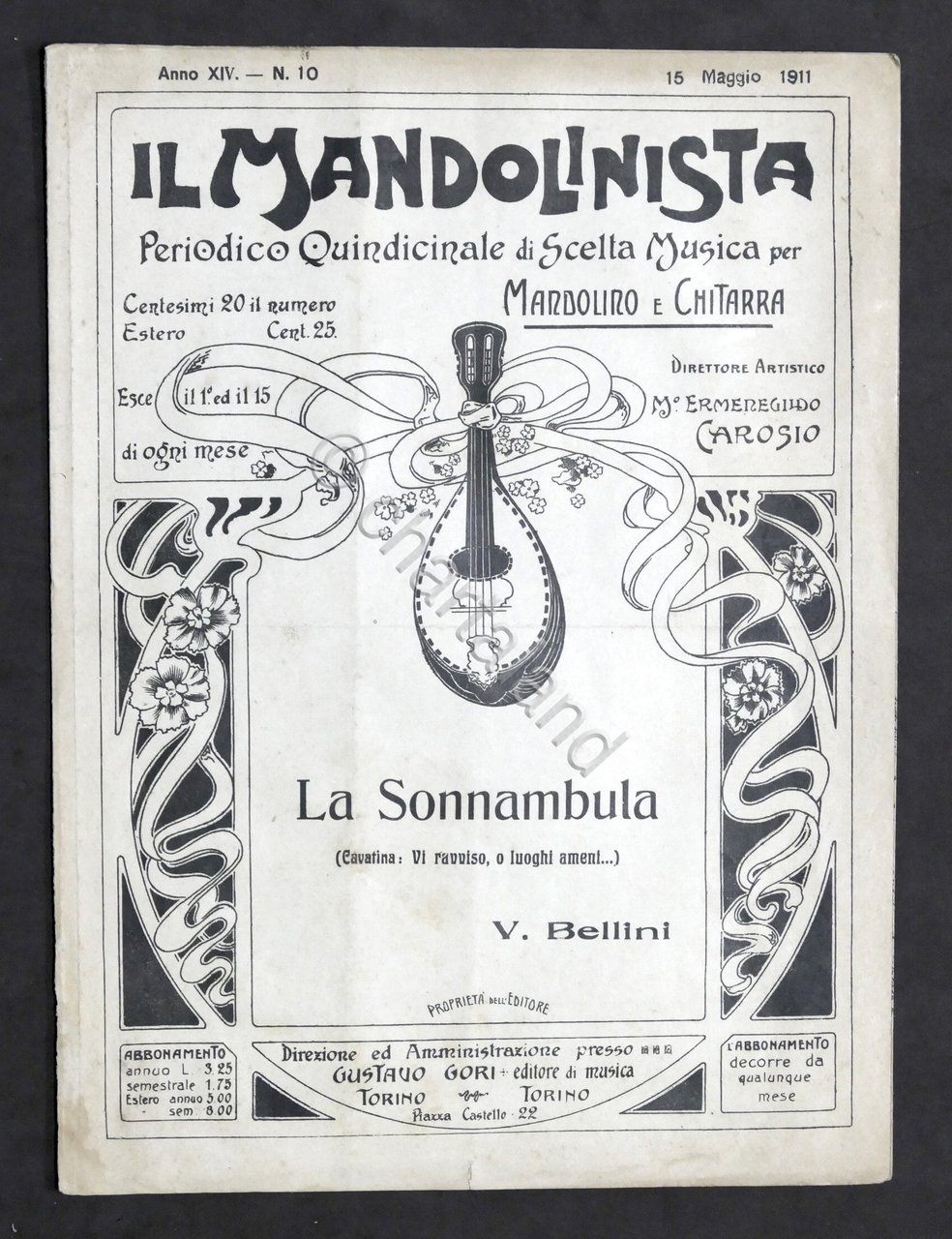 Spartiti - Il Mandolinista - N. 10 - 1911 - … | Immagine principale