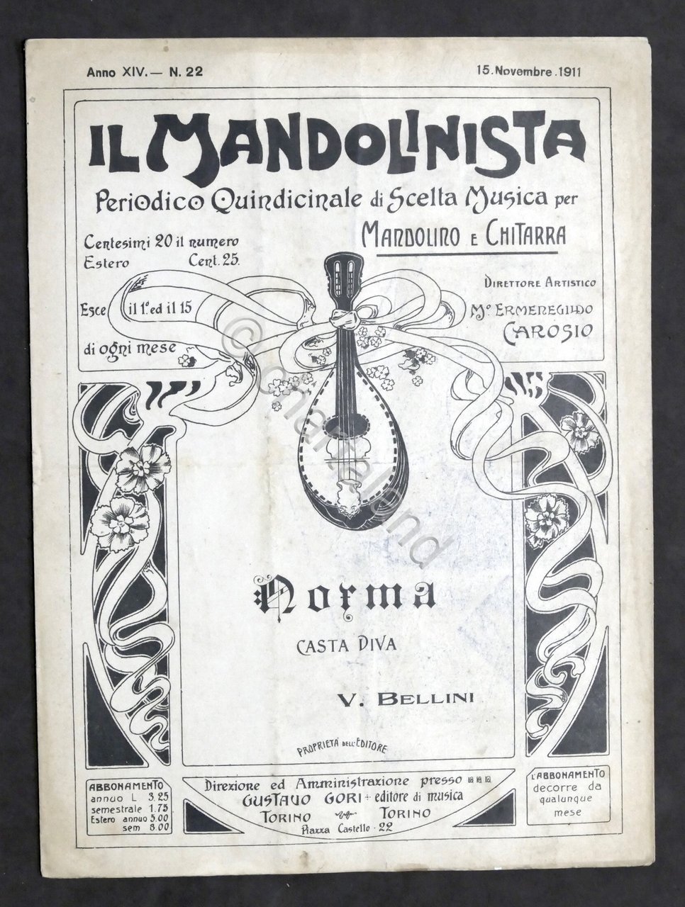Spartiti - Il Mandolinista - N. 22 - 1911 - … | Immagine principale