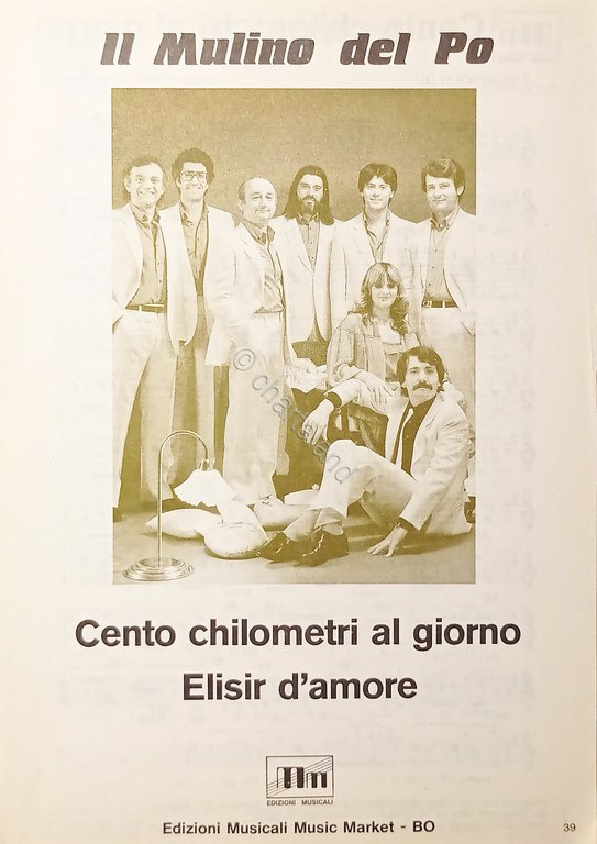 Spartiti - Il Mulino del Po - Cento chilometri al giorno - Elisir d'amore - 1984