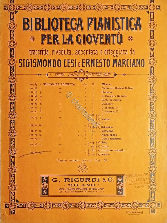 Spartiti - Il Povero Orfanello Op. 68 e Valzer Op. …