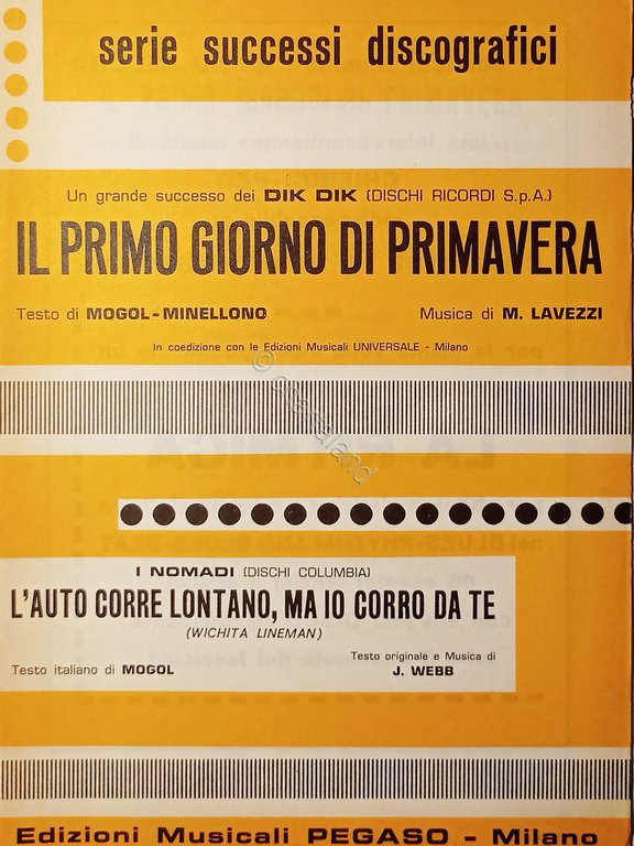 Spartiti - Il primo giorno di primavera - L'Auto corre … | Immagine Gallery 1
