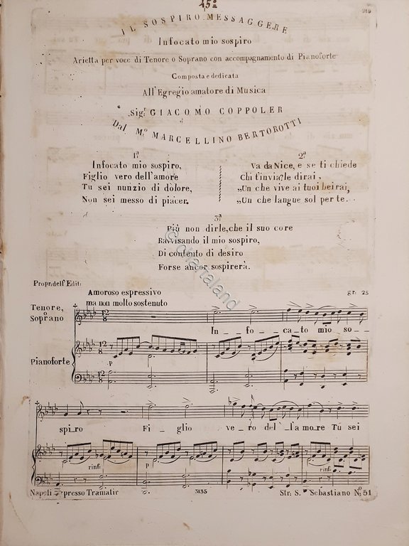 Spartiti - Il Sospiro Messagger - Infuocato mio sospiro - … | Immagine Gallery 2