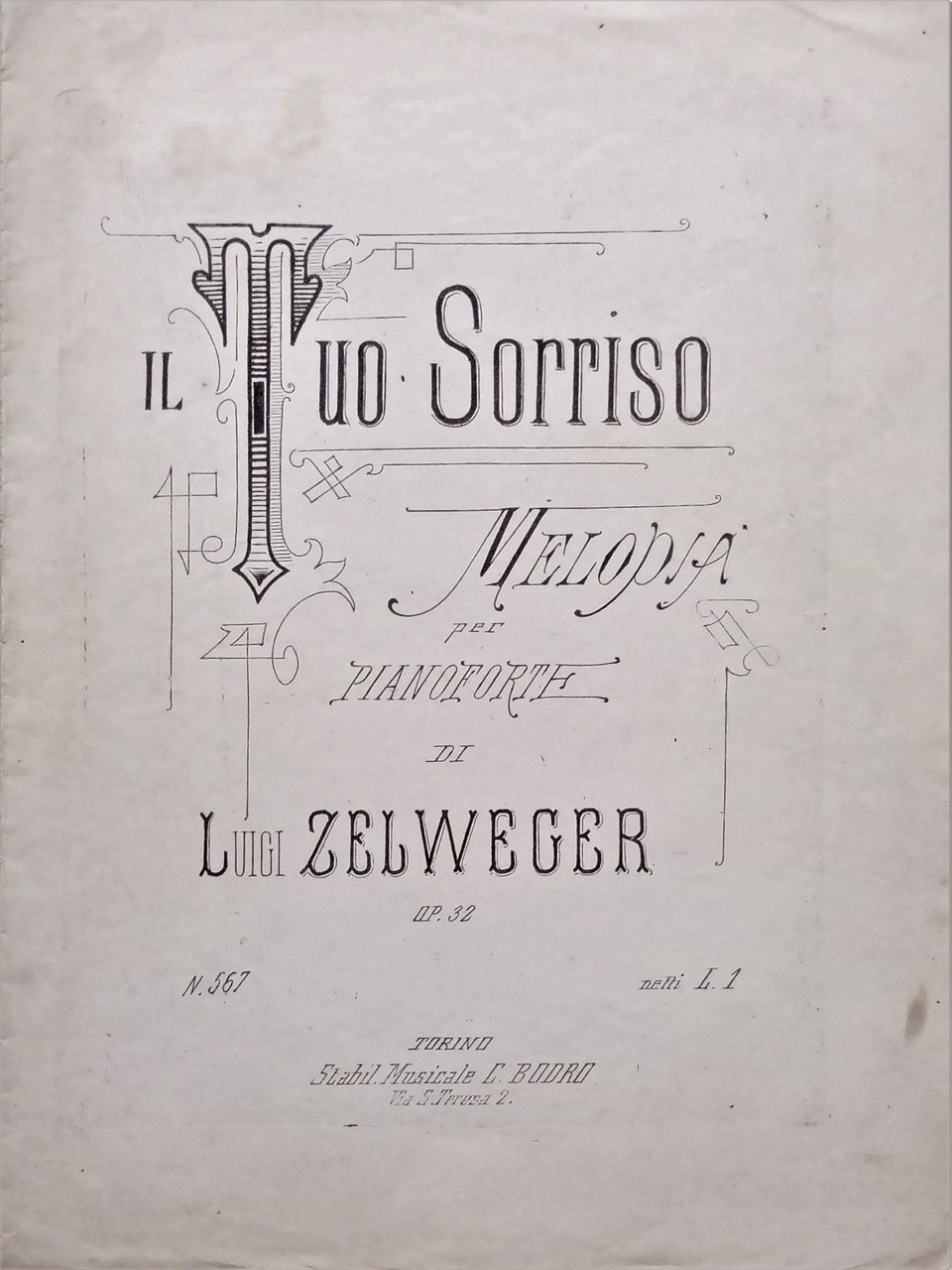 Spartiti - Il tuo Sorriso - Melodia per Pianoforte di …