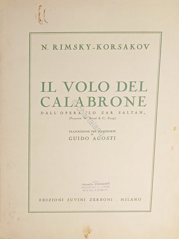 Spartiti - Il Volo del Calabrone dall'Opera Lo Zar Saltan … | Immagine Gallery 1