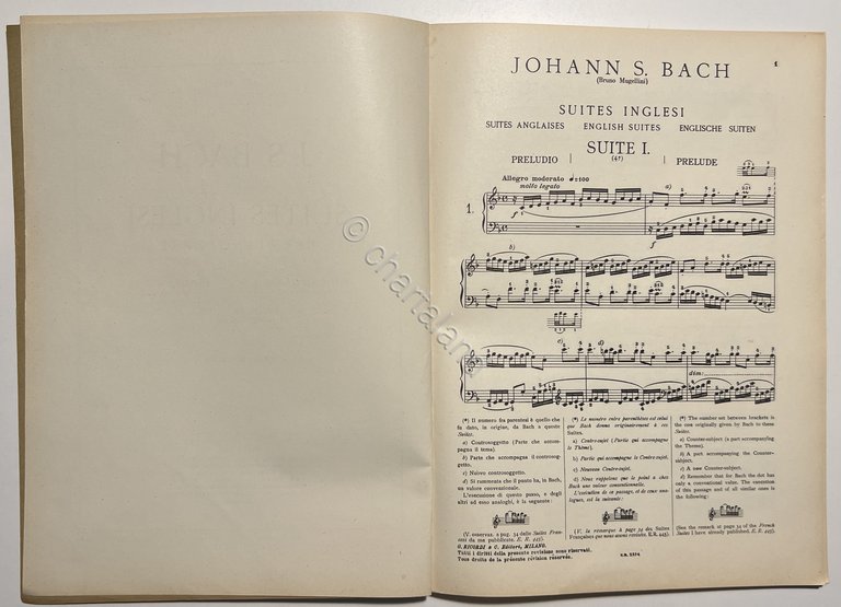 Spartiti - J. S. Bach - Suites Inglesi per Pianoforte …