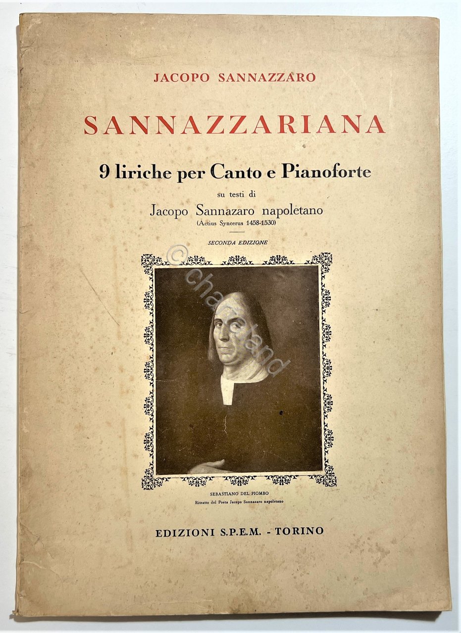 Spartiti - Jacopo Sannazzaro - Sannazzariana - 9 Liriche per …