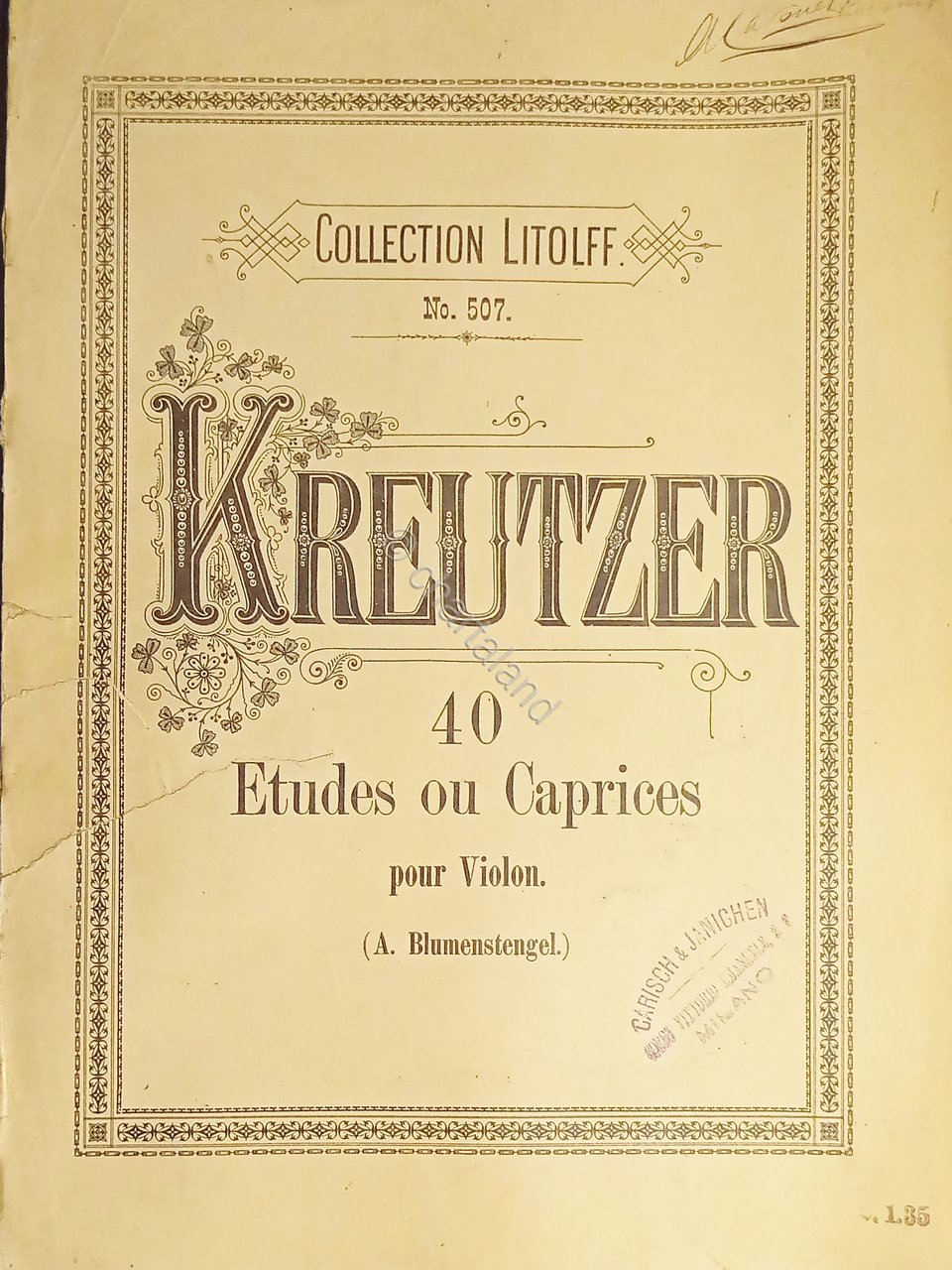Spartiti - Kreutzer - 40 Etudes ou Caprices pour Violon …