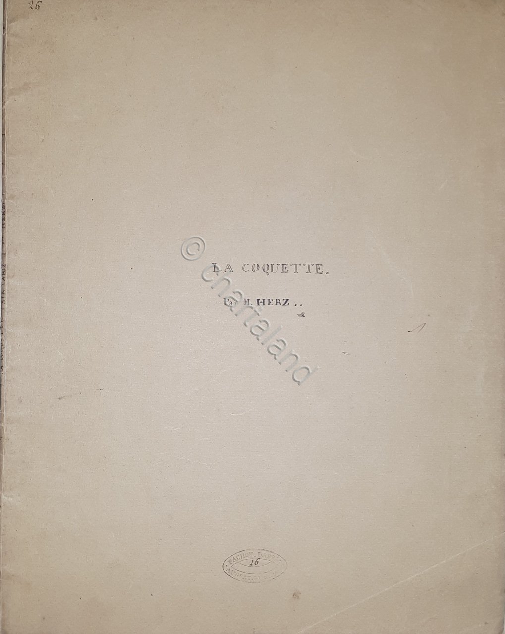 Spartiti - La Coquette pour Piano par Henri Herz - …