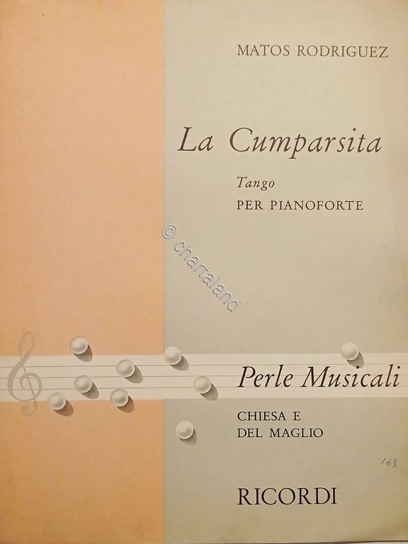Spartiti - La Cumparsista - Tango per Pianoforte di Matos …
