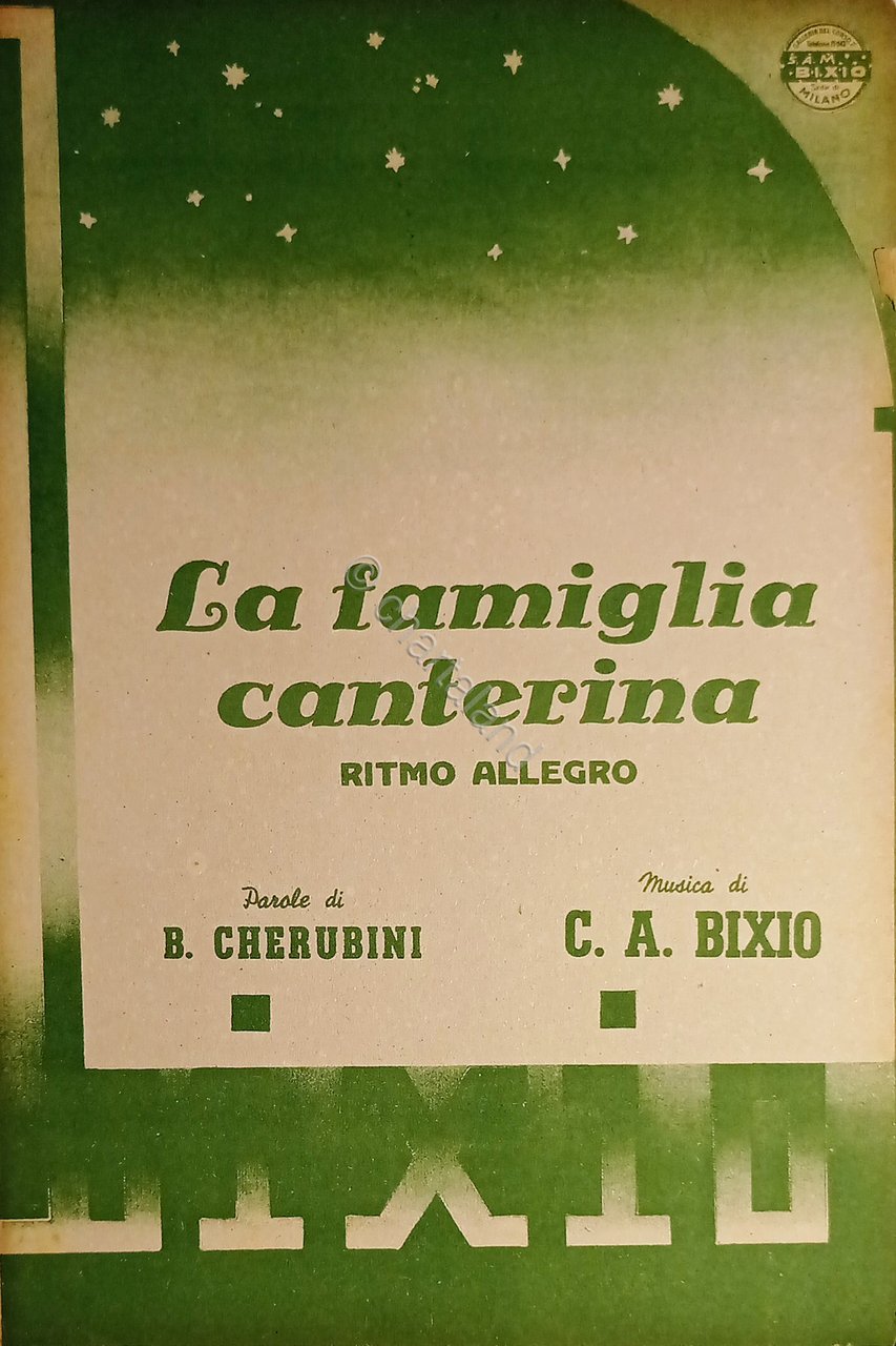 Spartiti - La famiglia canterina - Ritmo Allegro di C. …