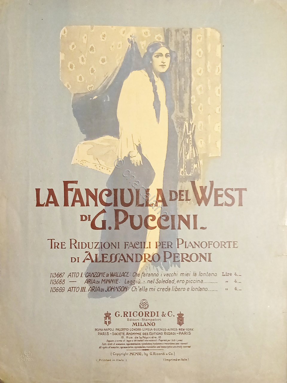 Spartiti - La Fanciulla del West di G. Puccini - …