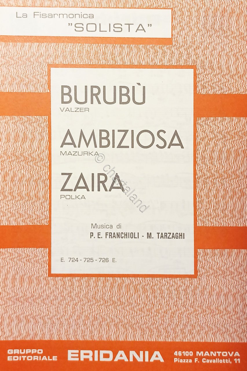 Spartiti - La Fisarmonica Solista - Musica di P.E. Franchioli …