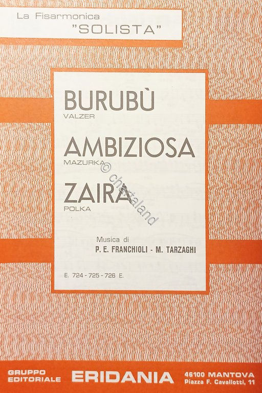 Spartiti - La Fisarmonica Solista - Musica di P.E. Franchioli …