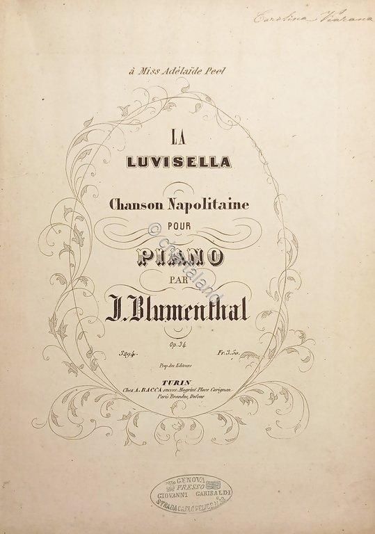 Spartiti - La Luvisella - Chanson Napolitaine pour Piano par …