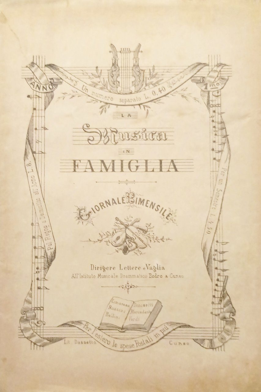 Spartiti - La Musica in Famiglia N. 17 - 1881 … | Immagine principale