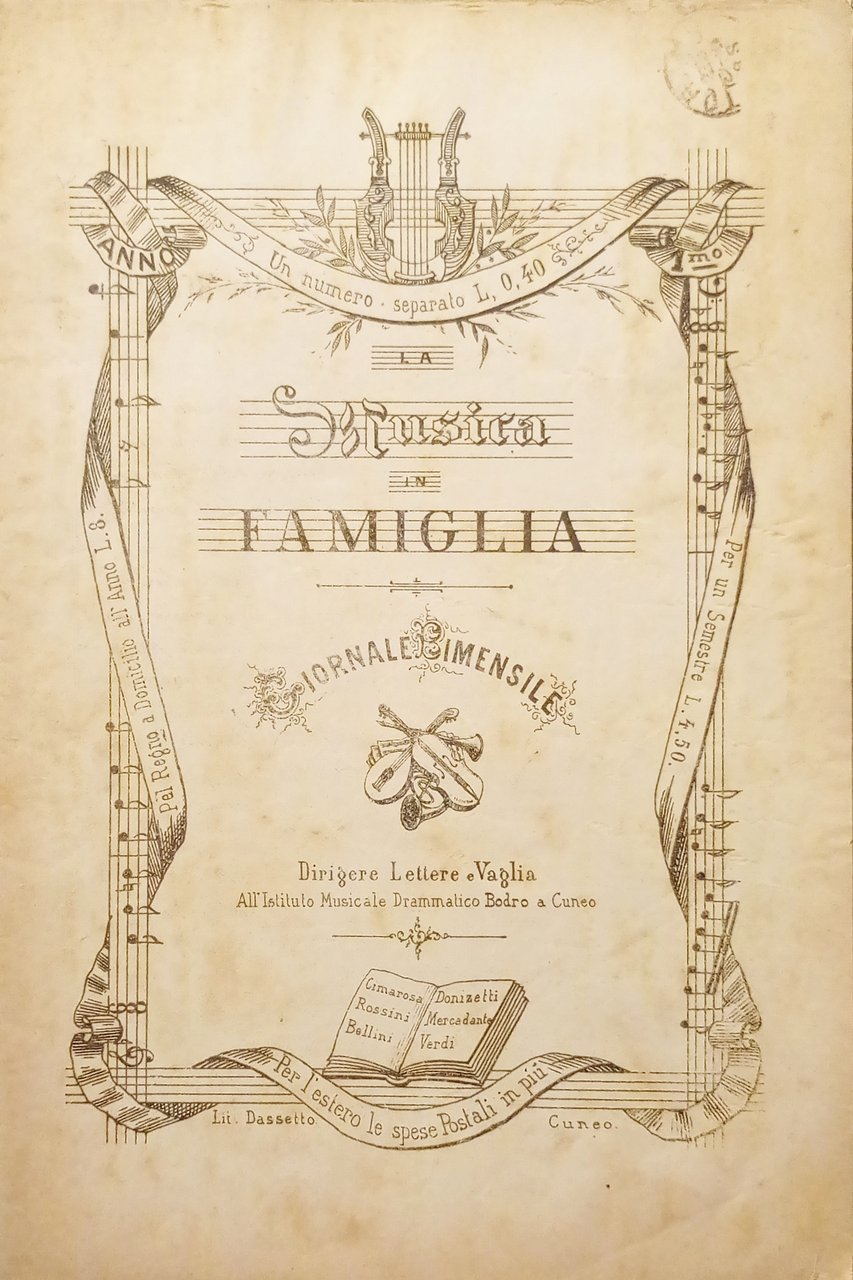 Spartiti - La Musica in Famiglia N. 19 - 1881 … | Immagine principale