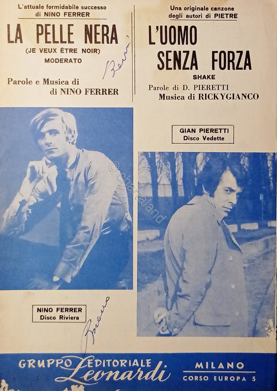Spartiti - La Pelle nera di Nino Ferrer - L'uomo …