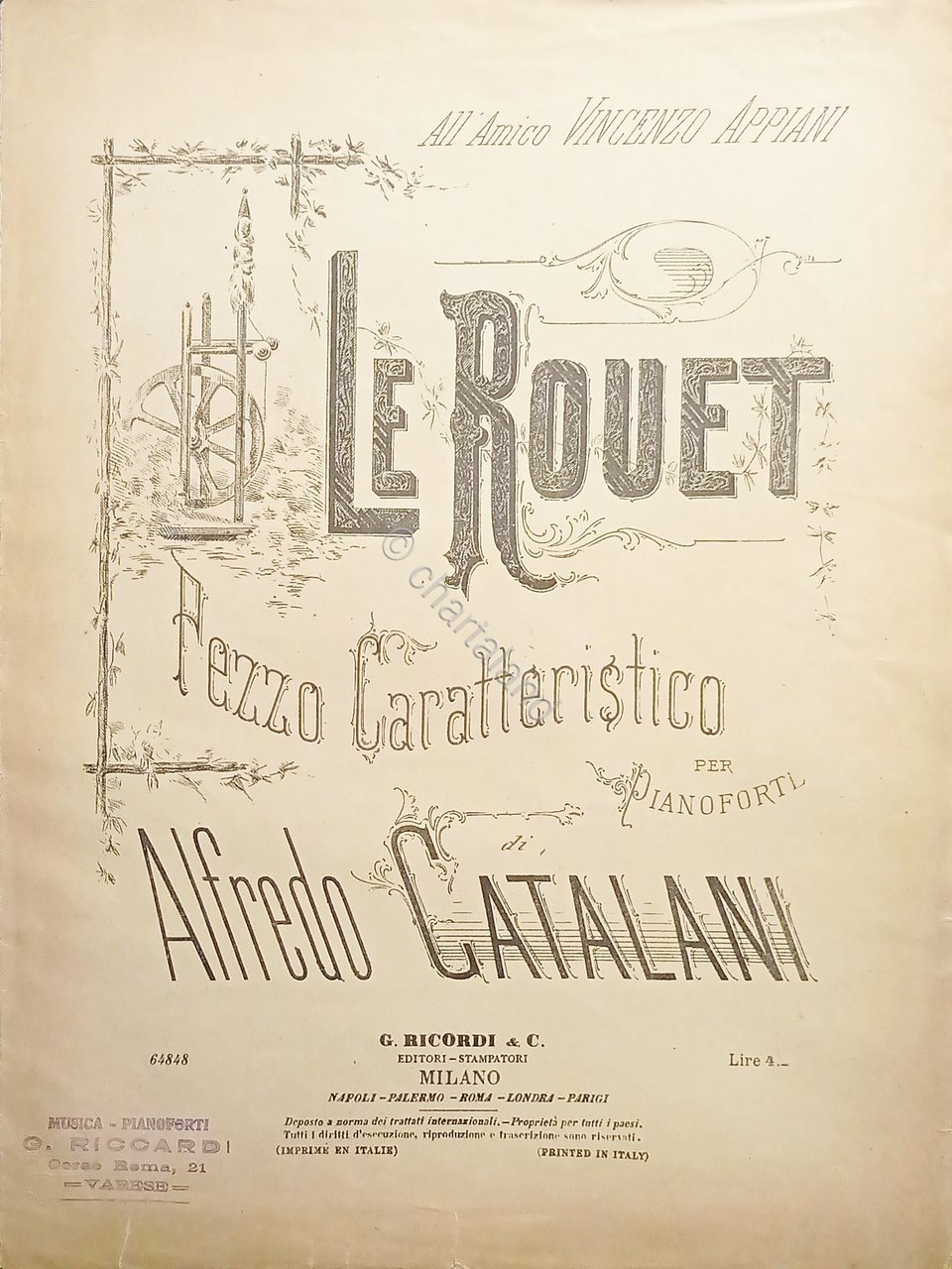 Spartiti - Le Rouet - Pezzo Caratteristico per Pianoforte di …