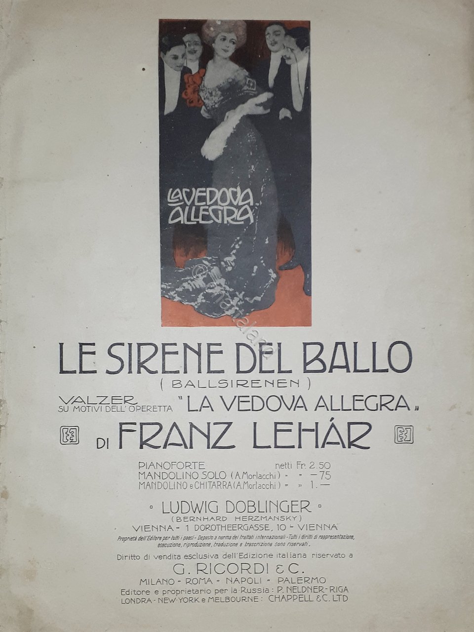 Spartiti - Le Sirene del Ballo - Valzer dell'Opera La … | Immagine principale