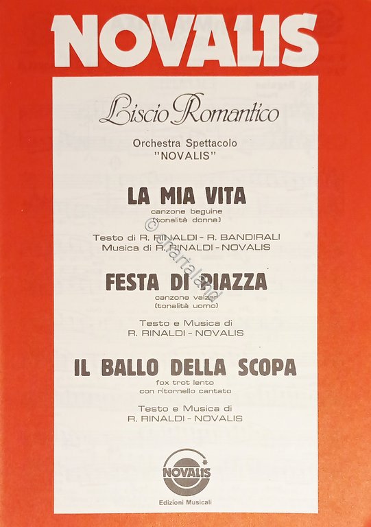 Spartiti - Liscio Romantico - Orchestra Spettacolo Novalis - 1985