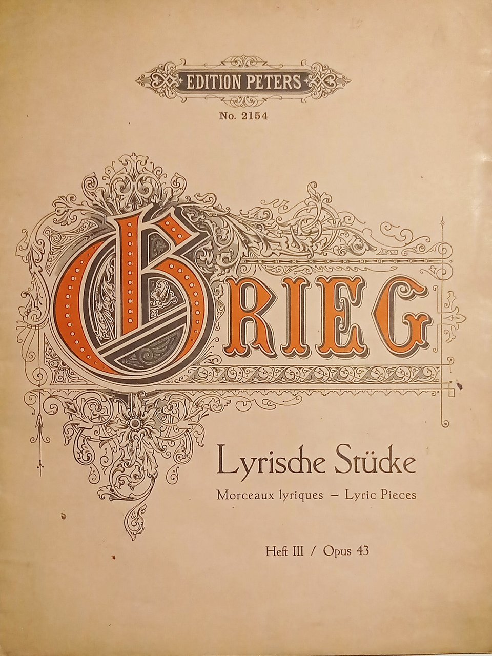 Spartiti - Lyrische Stücke - Morceaux Lyriques von Edvard Grieg …