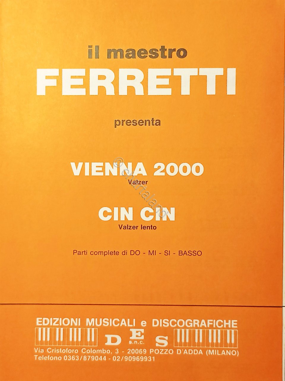Spartiti - Maestro Ferretti - Valzer Vienna 2000 - Valzer …