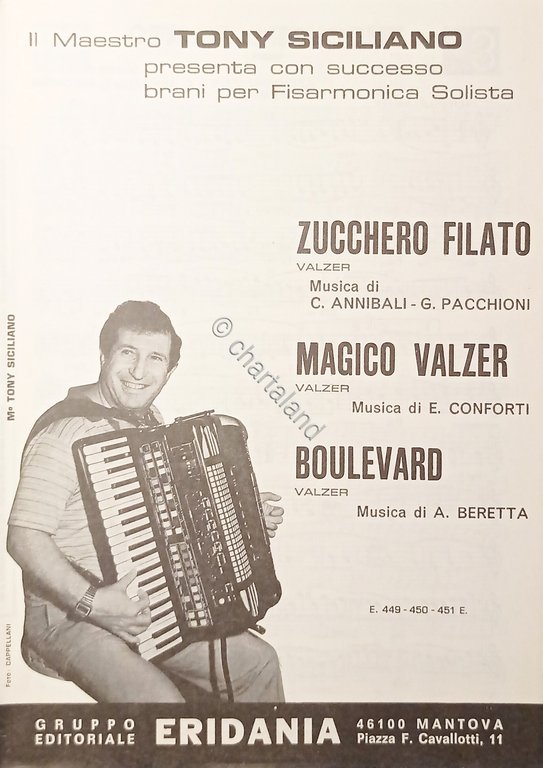 Spartiti - Maestro Tony Siciliano - Brani per Fisarmonica Solista …