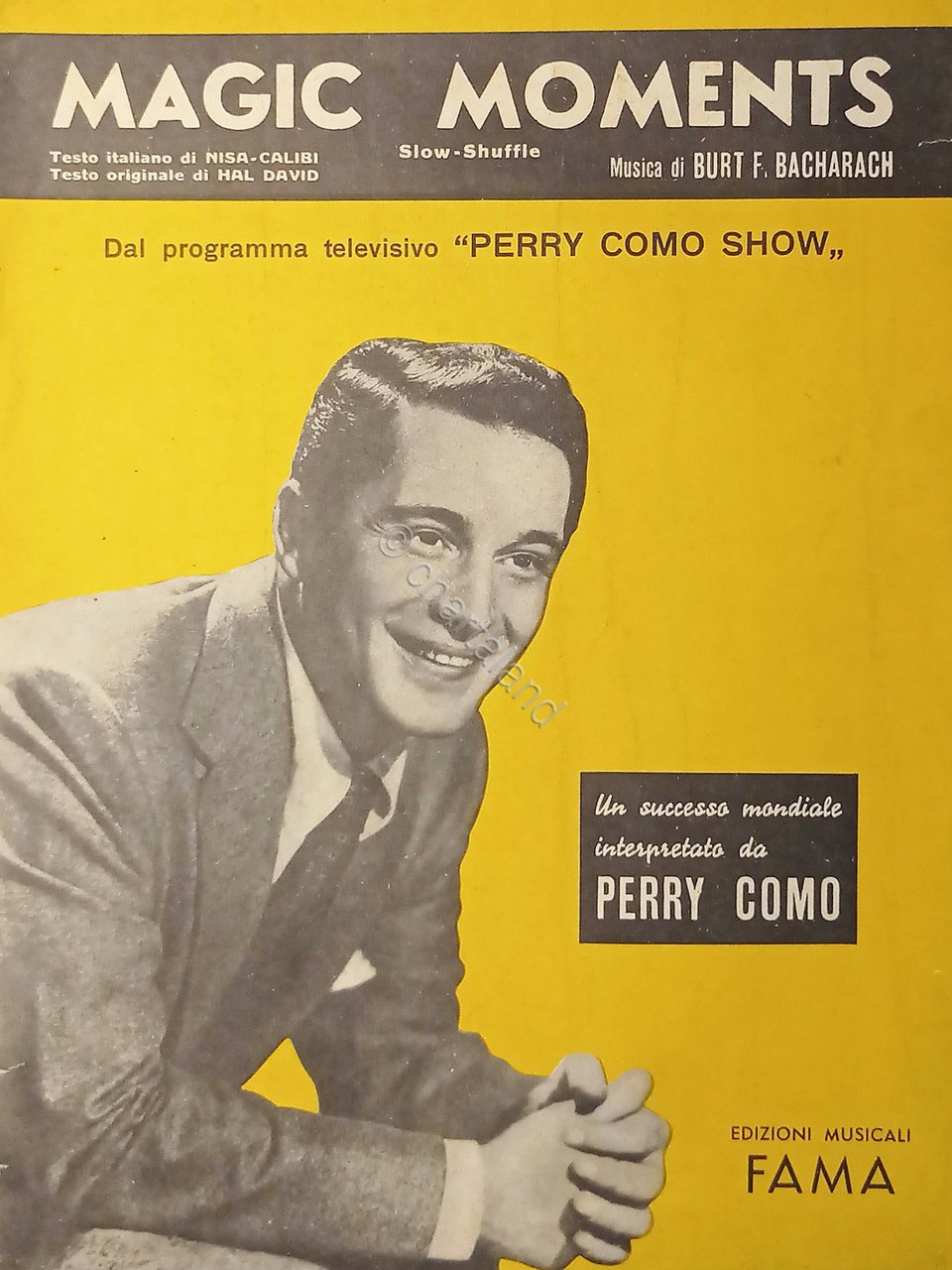 Spartiti - Magic Moments - Slow di Burt F. Bacharach …