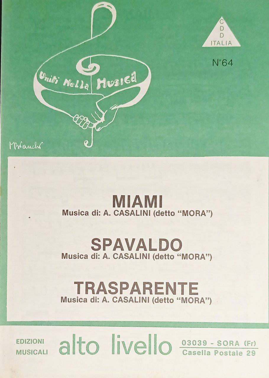 Spartiti - Miami - Spavaldo - Trasparente di Angelo Casalini …
