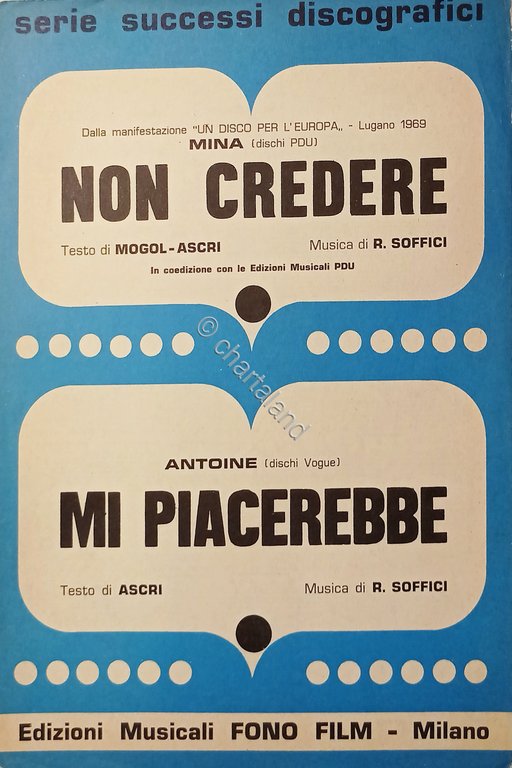 Spartiti - Mina ( Non credere ) - Antoine ( …