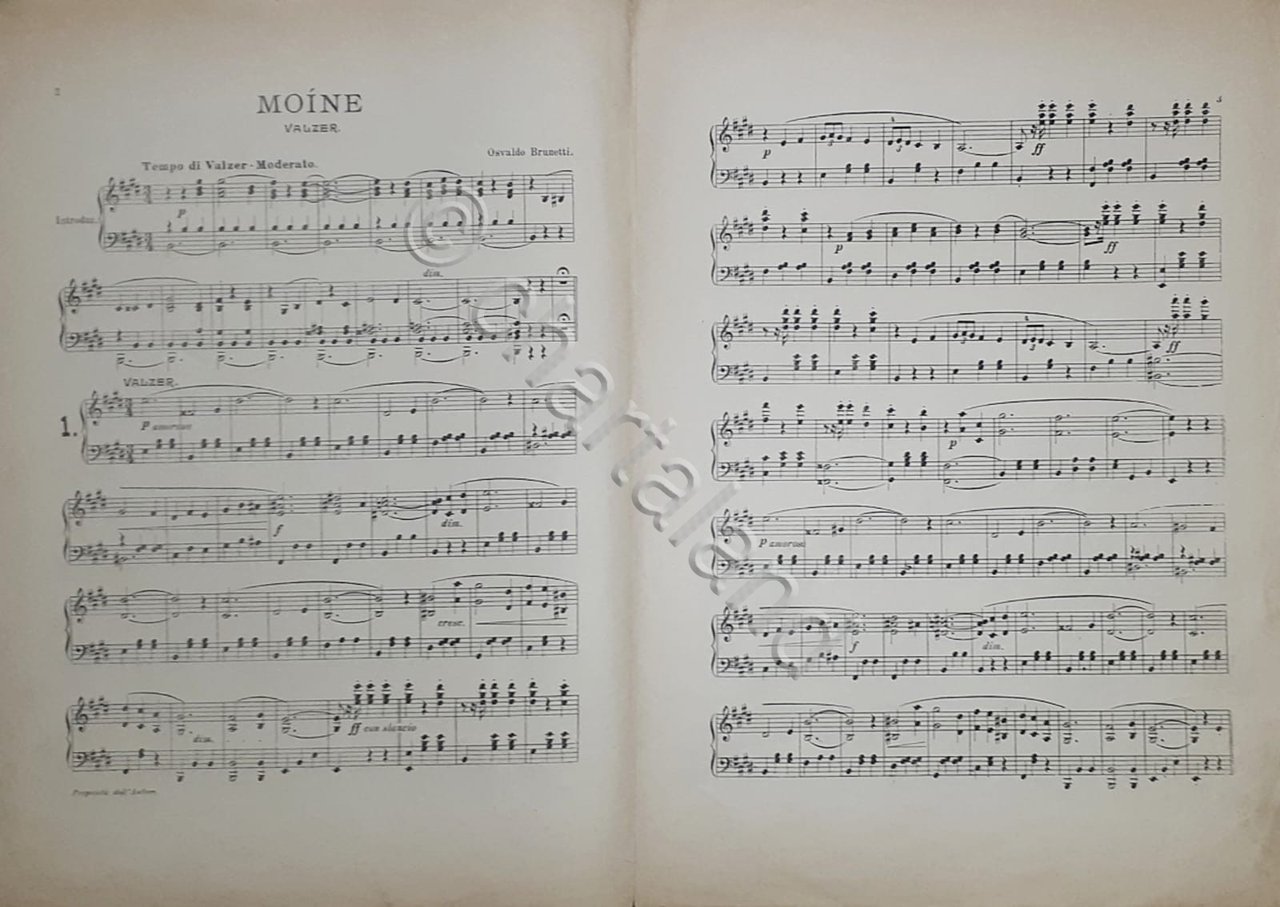 Spartiti - Moine - Valzer di Osvaldo Brunetti | Immagine principale