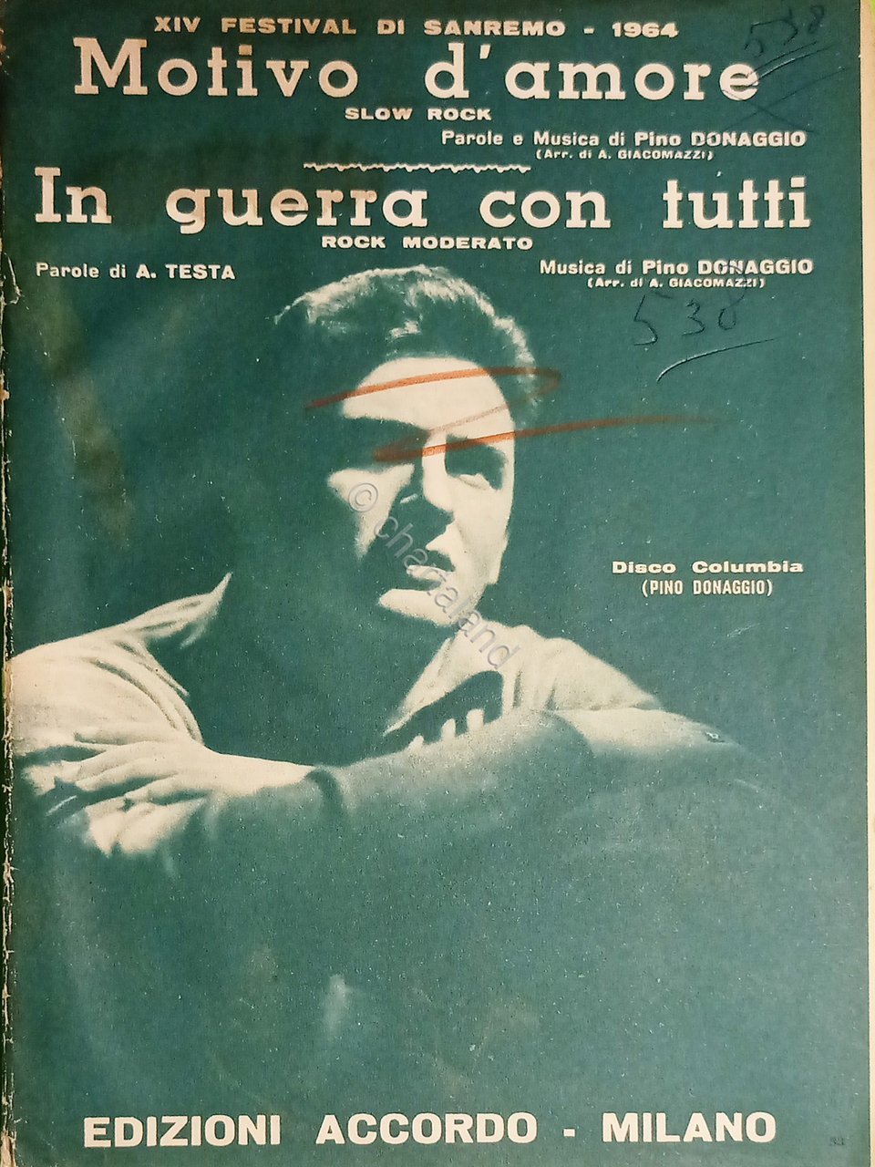 Spartiti - Motivo d'Amore - In Guerra con tutti di …