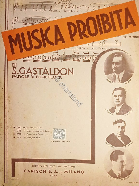 Spartiti - Musica Proibita - Melodia di F. Flock - …