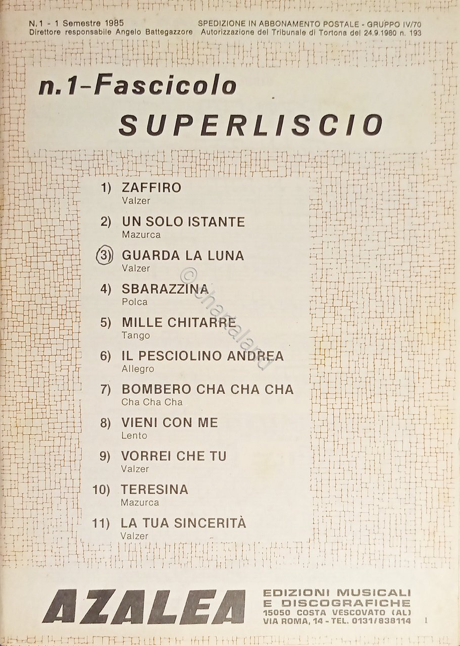 Spartiti - N.1 Fascicolo Superliscio - Strumenti i Do - …