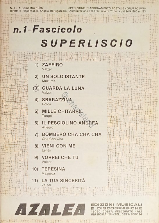 Spartiti - N.1 Fascicolo Superliscio - Strumenti i Do - …