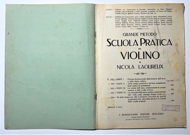 Spartiti - N. Laoureux - Grande Metodo - Scuola Pratica …