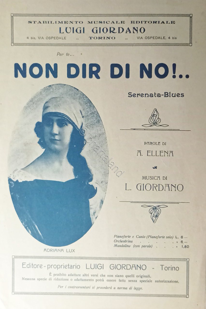Spartiti - Non dir di no!.. - Serenata Blues di …