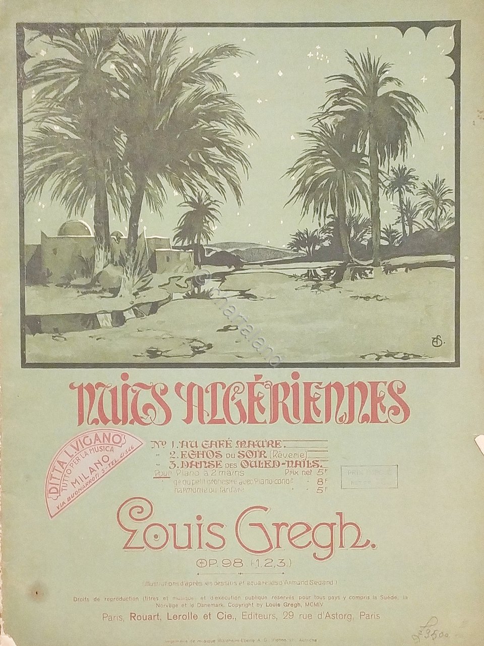 Spartiti - Nuits Nigeriennes - Pour Piano a 2 Mains …