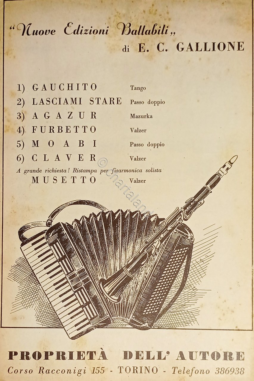 Spartiti - Nuove Edizioni Ballabili di E. C. Galione per … | Immagine principale