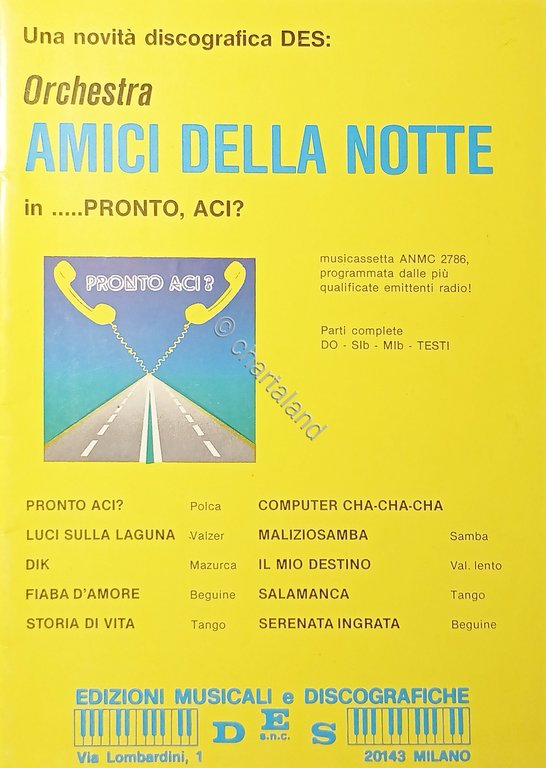 Spartiti - Orchestra Amici della Notte - Parti complete DO …