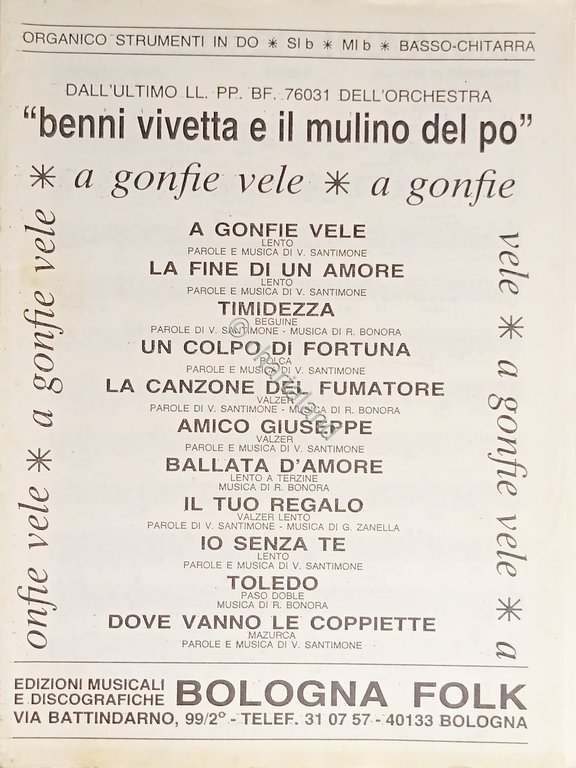 Spartiti - Orchestra Benni-Vivetta e il Mulino del Po - …